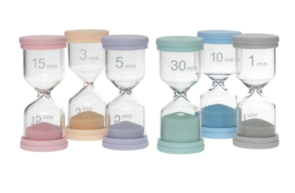 TFA Dostmann 18.6012.30 Sanduhr-Set 6-teilig bunt Glas
