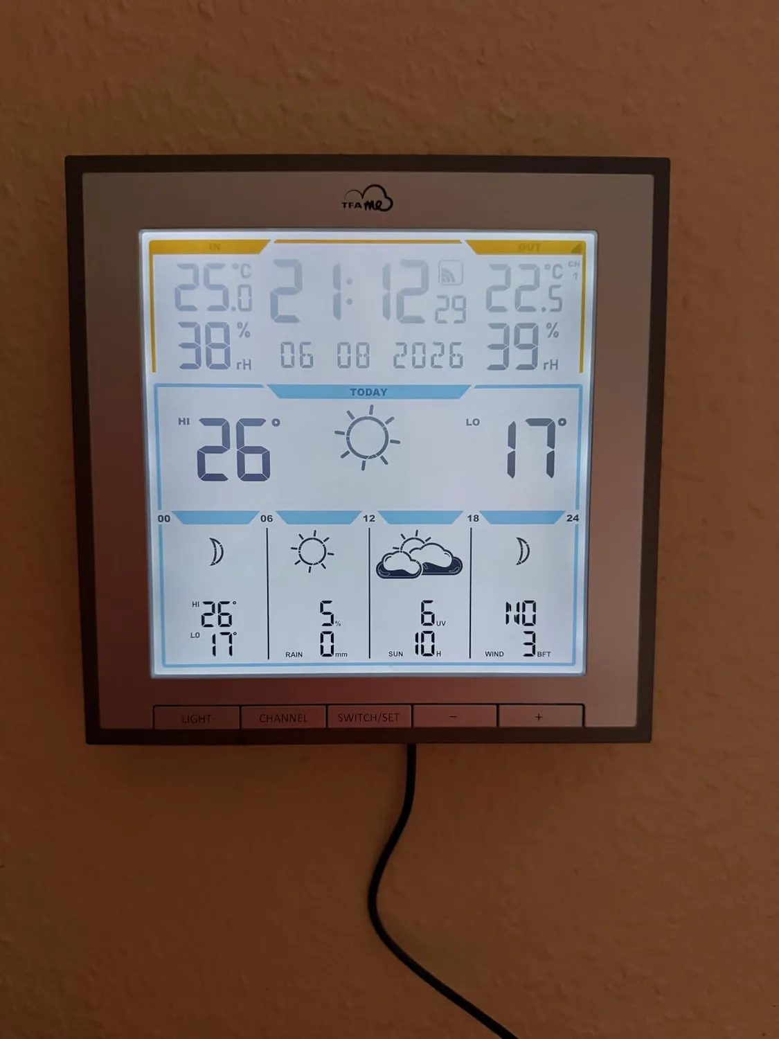 TFA Dostmann TFA.me ID-08 35.8105.02 Wetterstation weiß 5-Tage