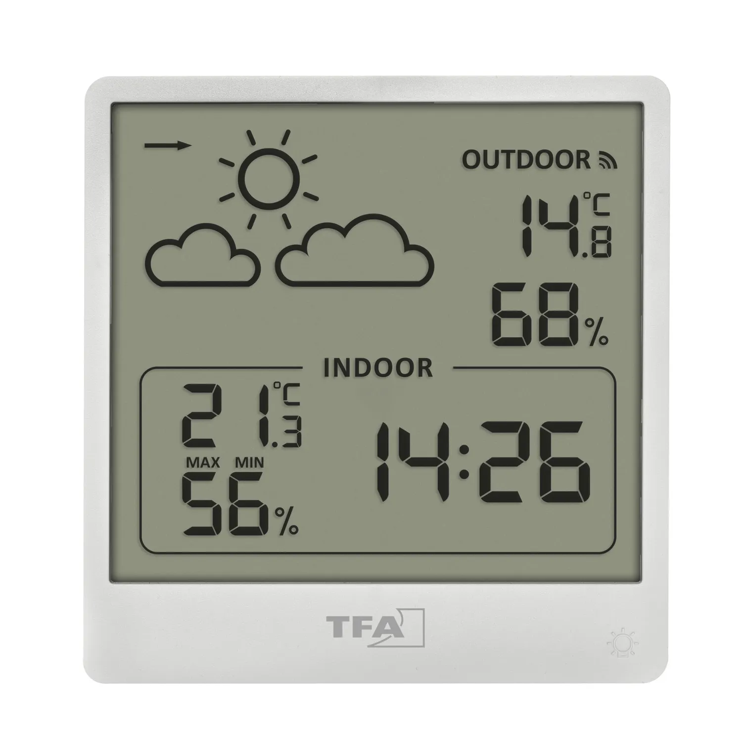 TFA Dostmann Cleo 35.1176.02 Funk-Wetterstation weiß Außensensor
