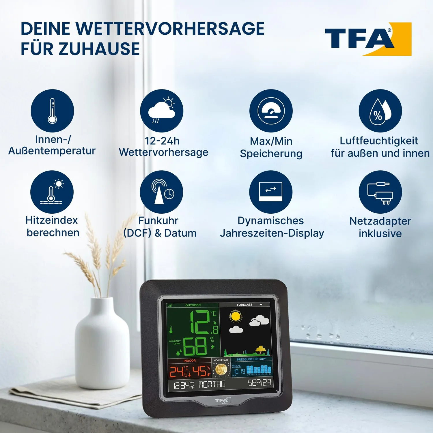 TFA Dostmann Season 35.1150.01 Funk-Wetterstation