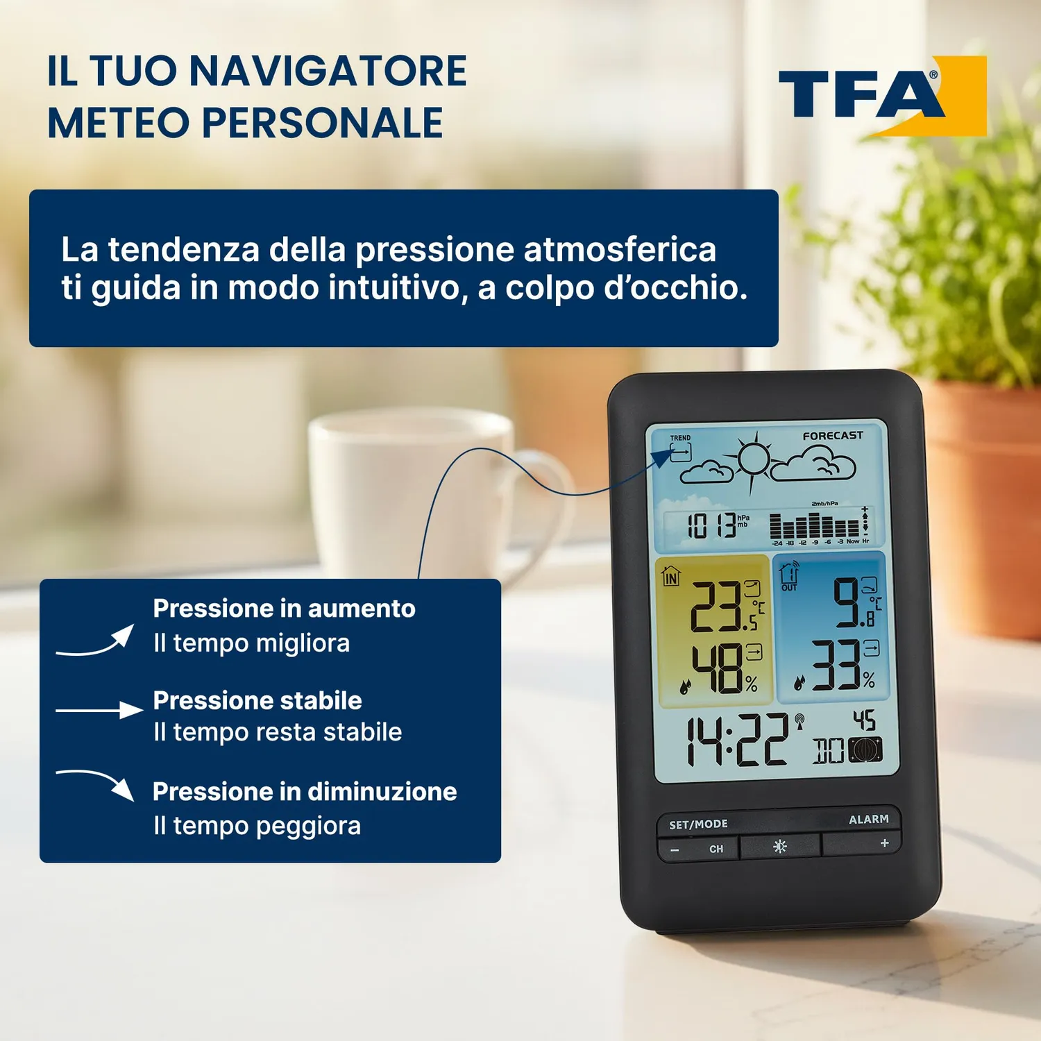 TFA Dostmann Wetterstation 35.1165.01 Funk schwarz