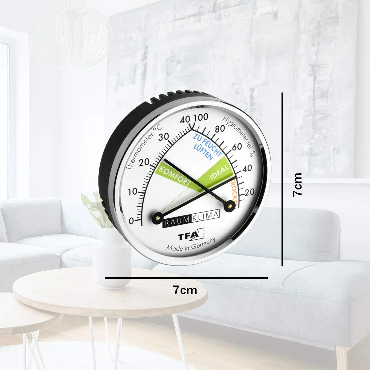 TFA Dostmann 45.2024 Thermo-Hygrometer analog Metallring