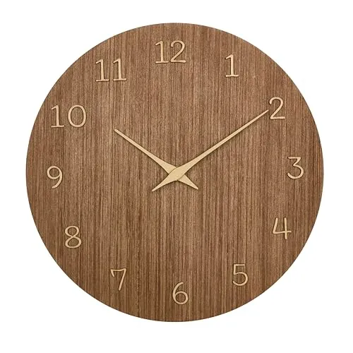 TFA Dostmann 60.3072.23 Wanduhr Holz dunkel Quarz