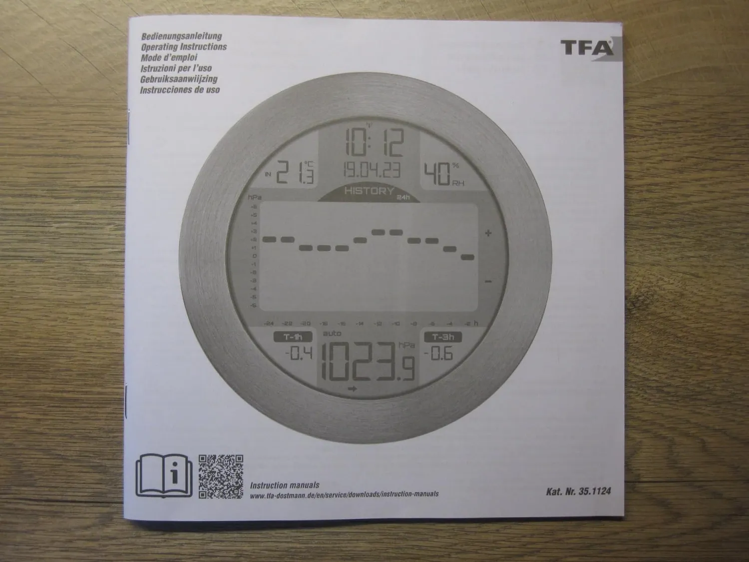 TFA Dostmann Meteomar 35.1124.10 Wetterstation Barometer Grau