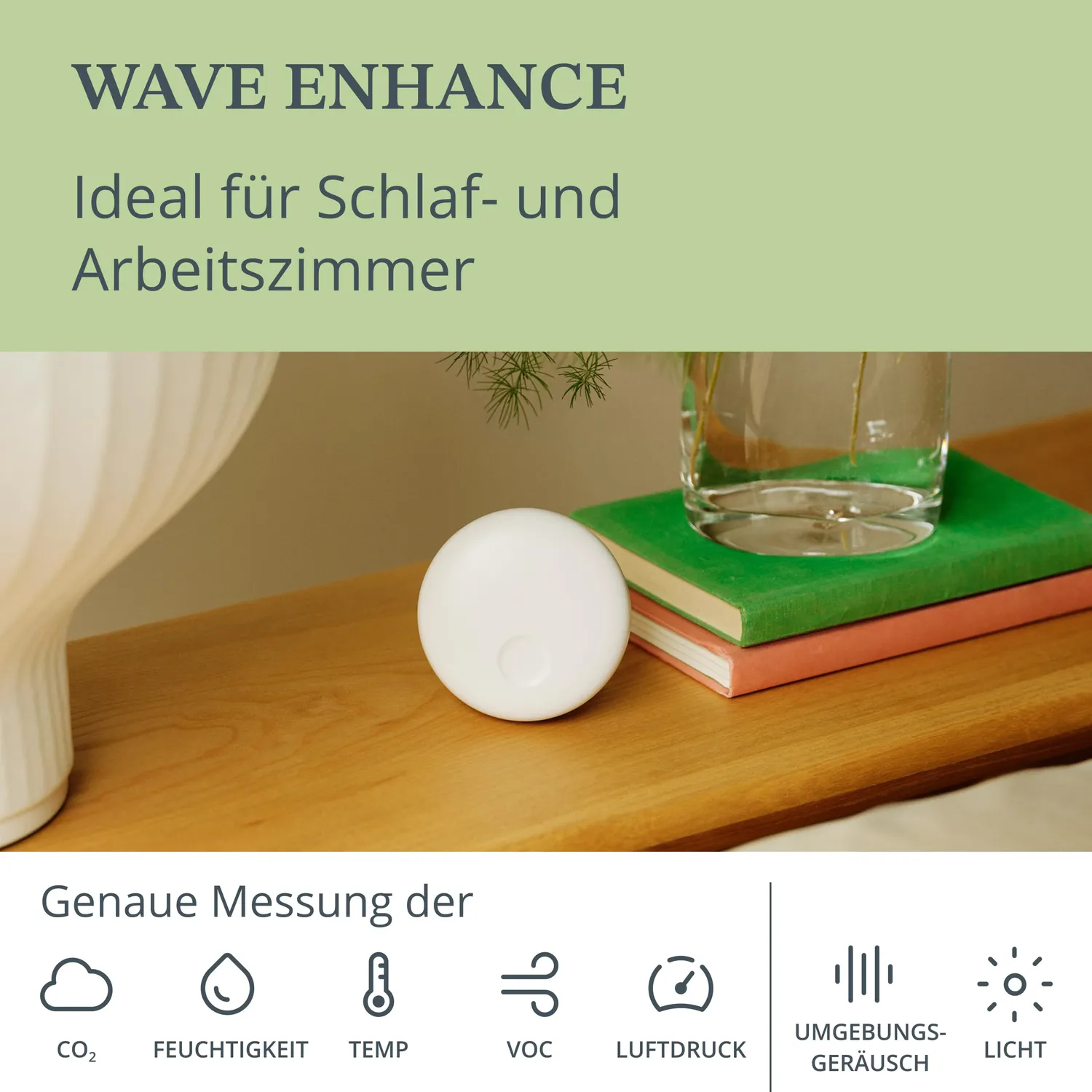 Airthings 321 Wave Enhance Raumluftmonitor CO2 VOC