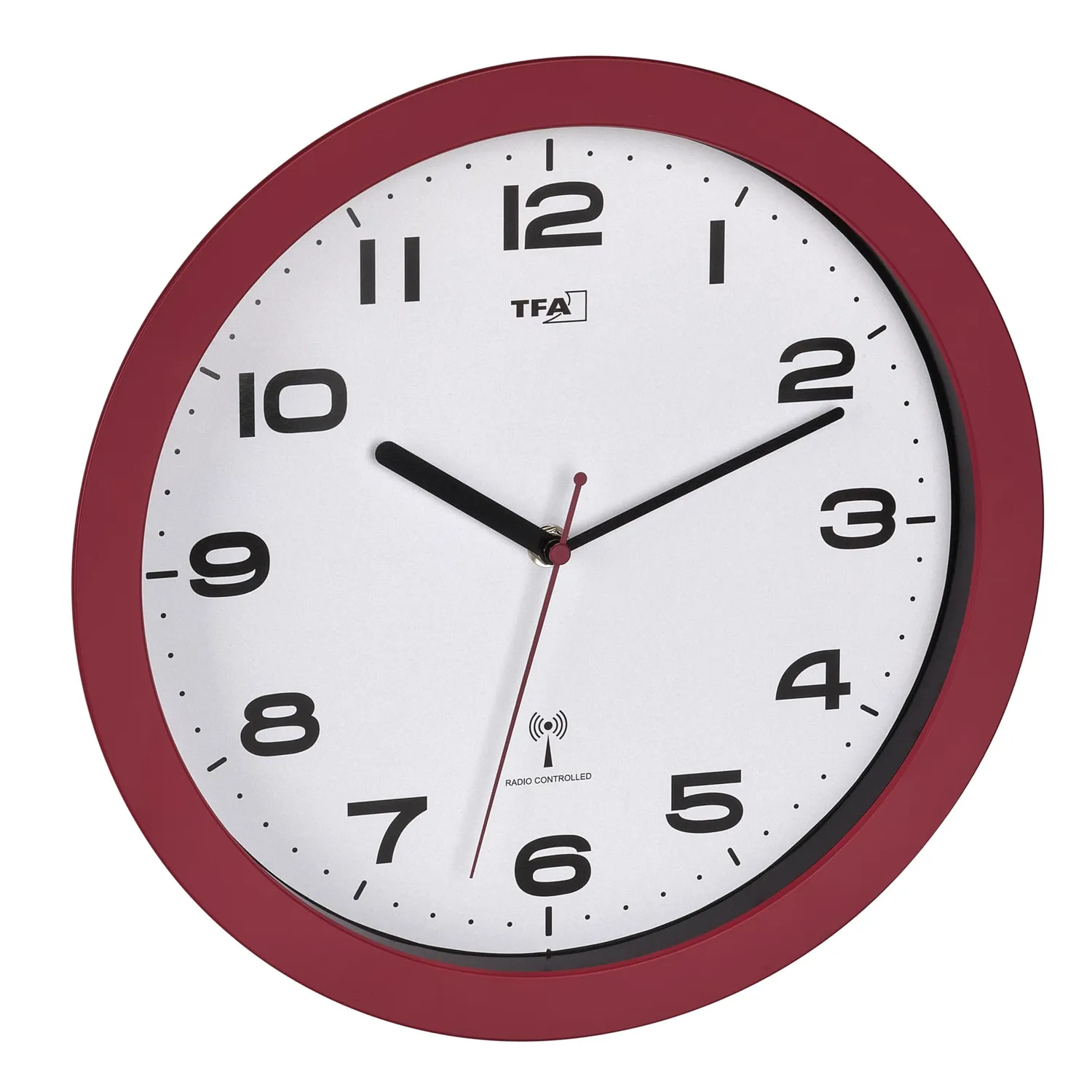 TFA Dostmann View 60.3554 Funk-Wanduhr 32cm blau Sweep