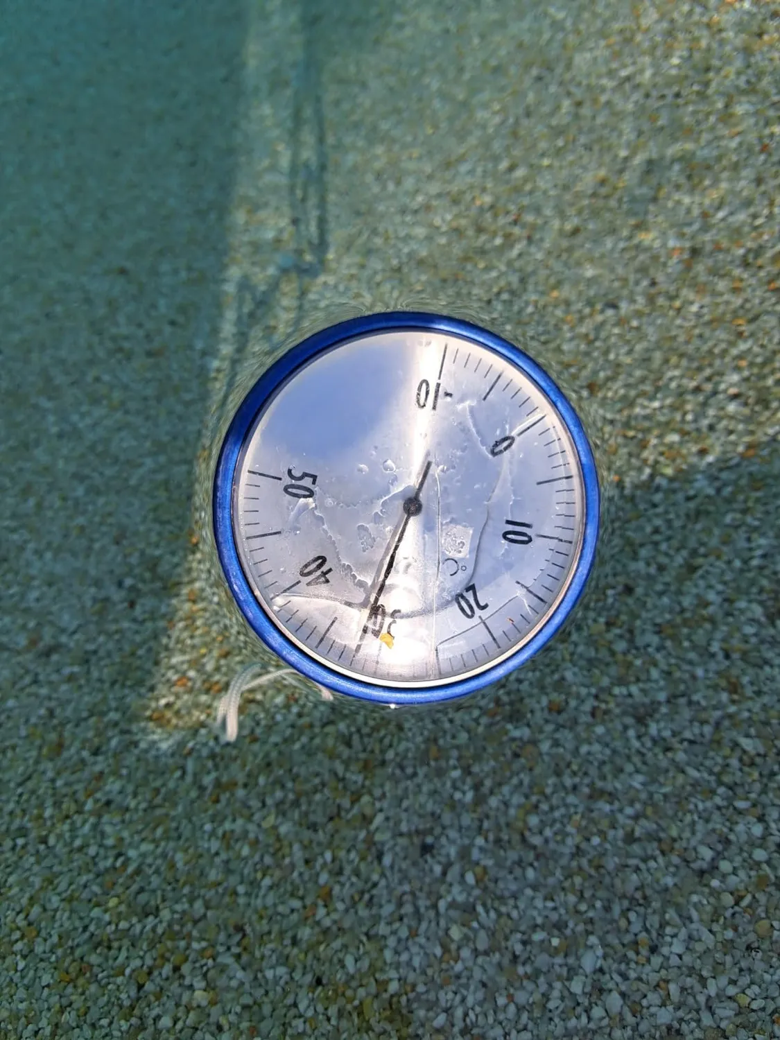 TFA Dostmann 40.2005 Schwimmbadthermometer analog blau Edelstahl