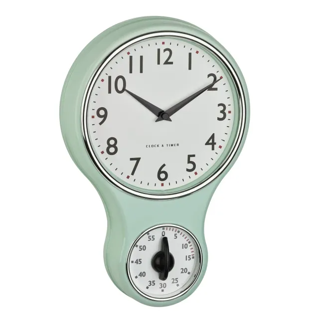 TFA Dostmann 60.3073.20 Wanduhr türkis Timer 60min