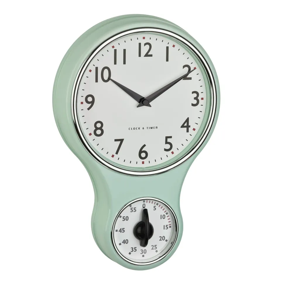TFA Dostmann 60.3073.20 Wanduhr türkis Timer 60min
