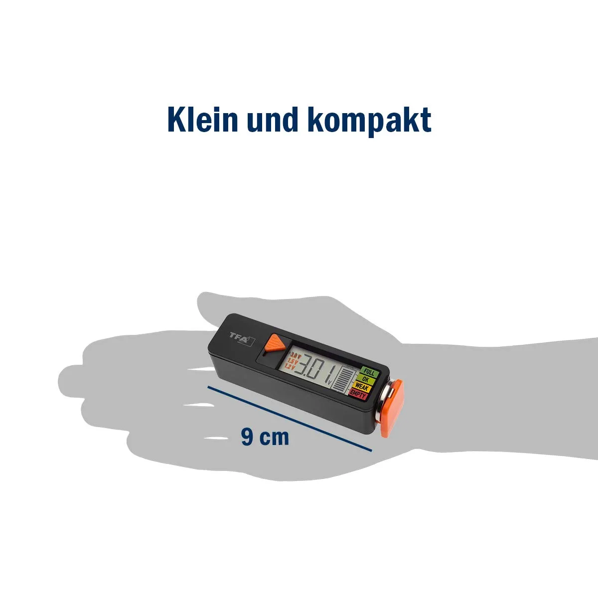TFA Dostmann 98.1126.01 BatteryCheck Batterietester schwarz Volt