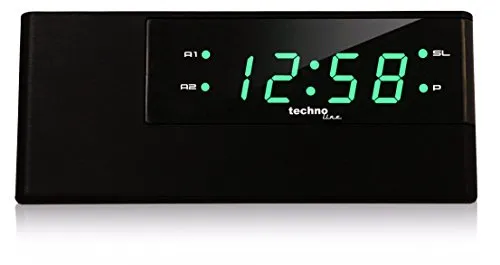 Technoline WT 488 Radiowecker UKW schwarz 2 Weckzeiten Sleeptimer