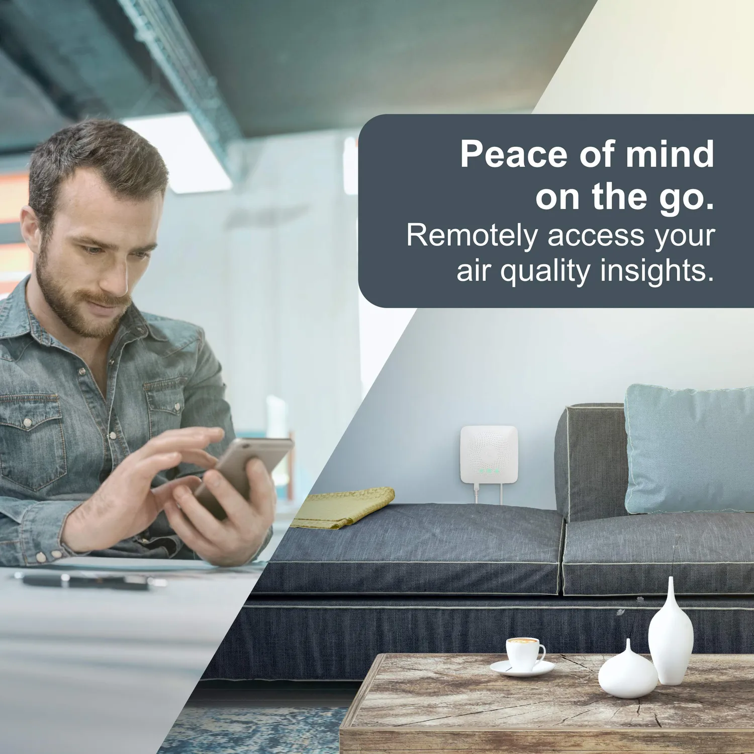 Airthings Wave Mini Luftqualitätsmonitor VOC Feuchte weiß