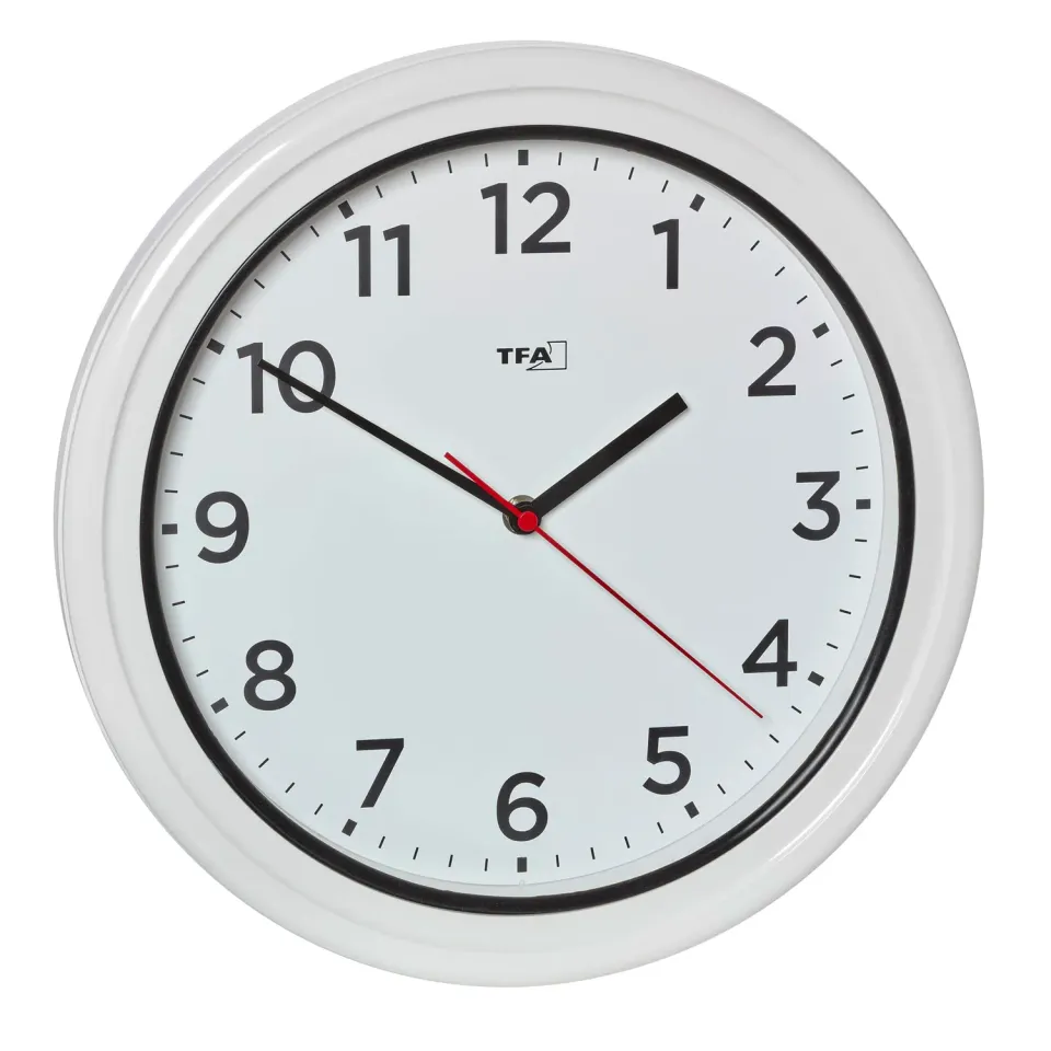 TFA Dostmann 60.3078 Outdoor-Wanduhr weiß 30,5 cm IP67