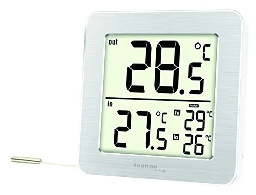 Technoline WS 7049 Thermometer weiß mit Kabelsonde 1,5 m