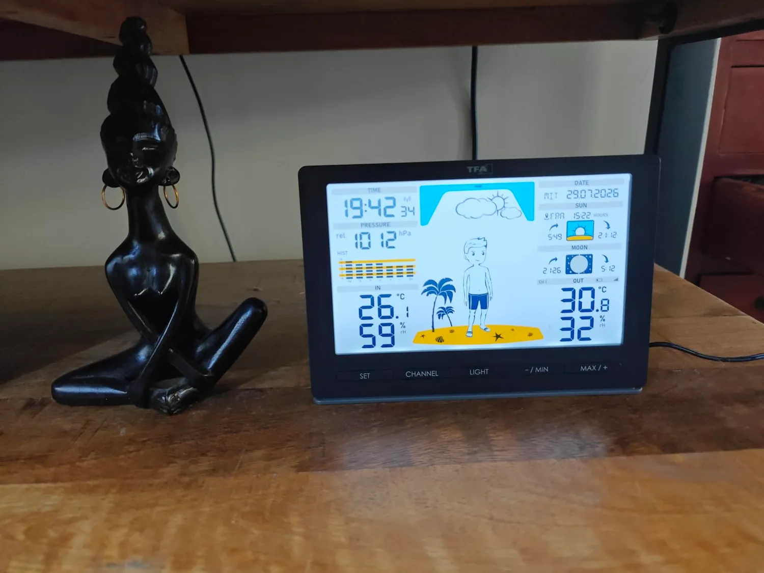 TFA Dostmann Meteo Jack Funk-Wetterstation mit Außensensor Funkuhr