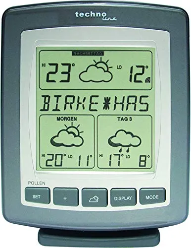 Technoline WetterDirekt WD 9565 Wetterstation Pollen 3 Tage