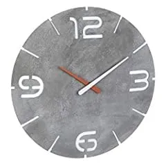 TFA Dostmann Contour 60.3536.15 Funkwanduhr Beton-Optik