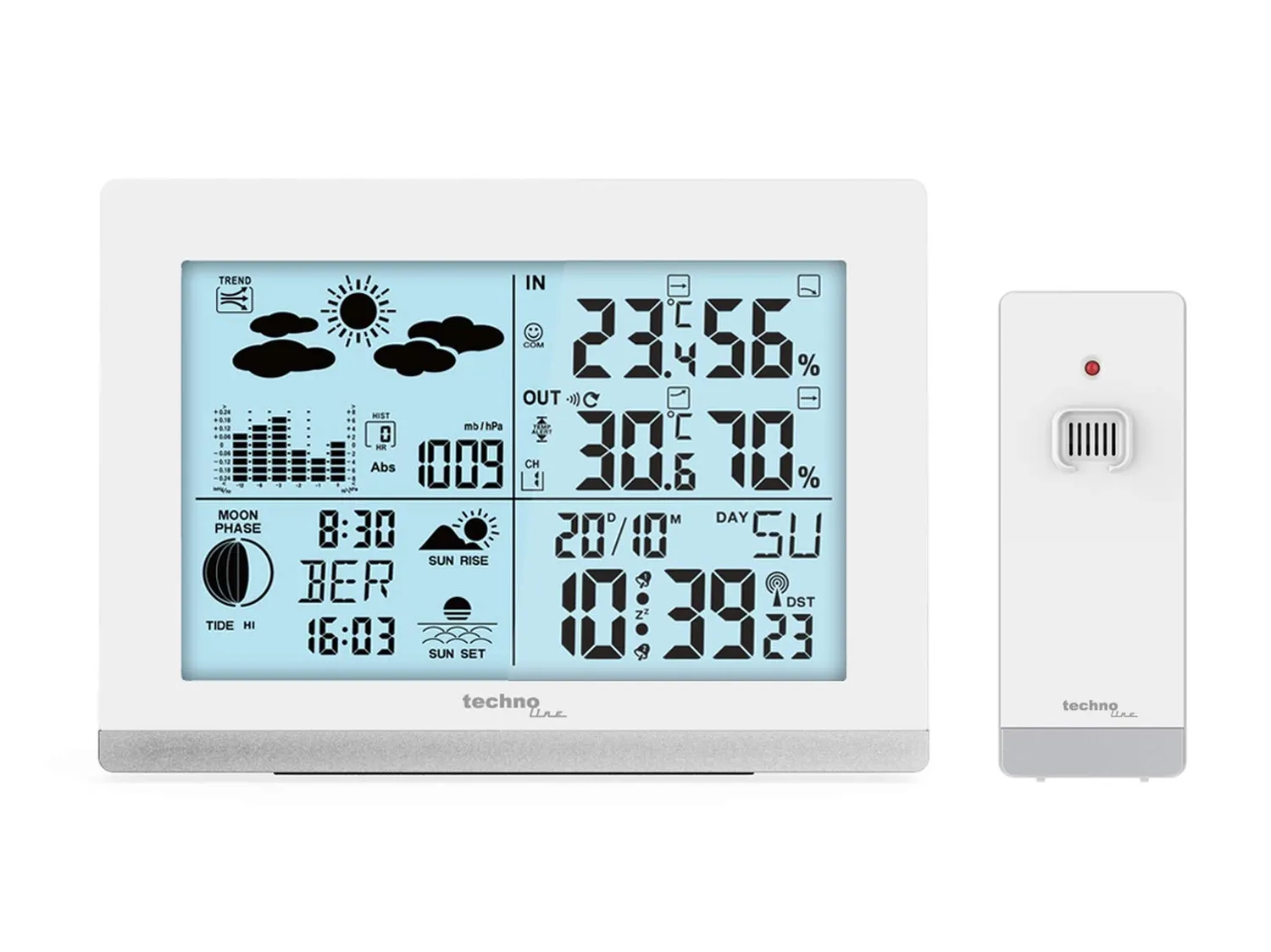 Technoline WS 6762 Funk-Wetterstation mit 3 Sensoren modern