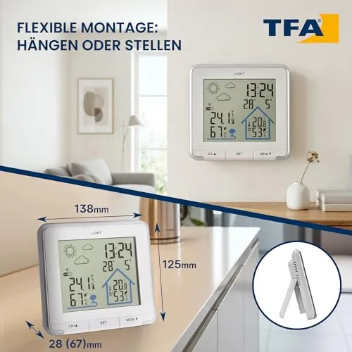 TFA Dostmann Life 35.1153 Funkwetterstation weiß mit Sensor