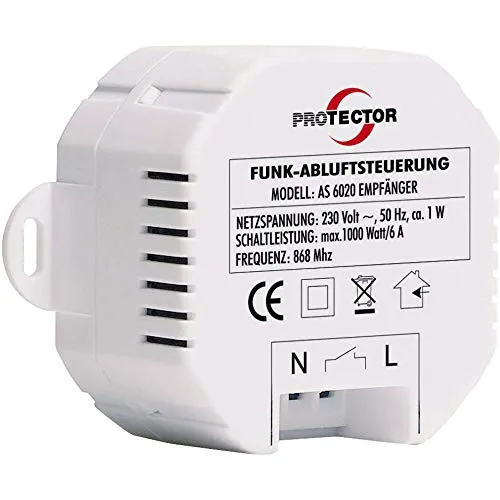 Protector AS-6020 Funk-Abluftsteuerung Dunstabzug 1000W