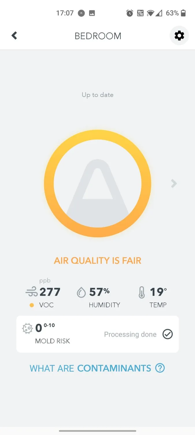 Airthings Wave Mini 292 Luftqualitätsmonitor VOC Mini