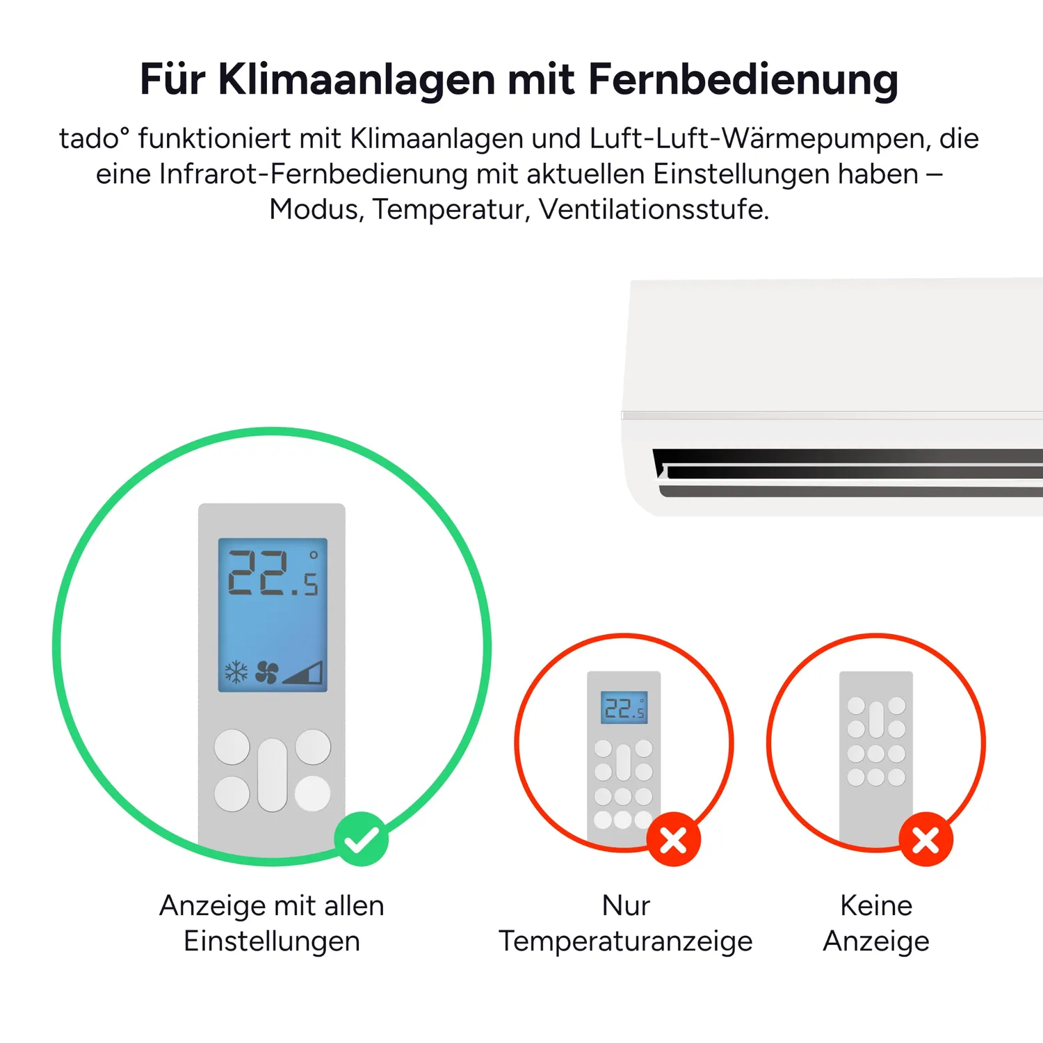 tado° V3+ Klimaanlagensteuerung mit Standfuß WLAN
