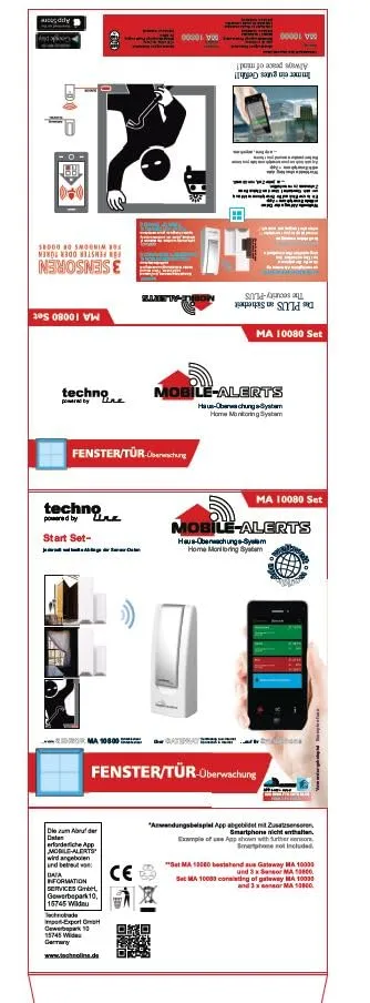 Technoline MA 10080 Gateway Start-Set mit 3 Kontaktsensoren