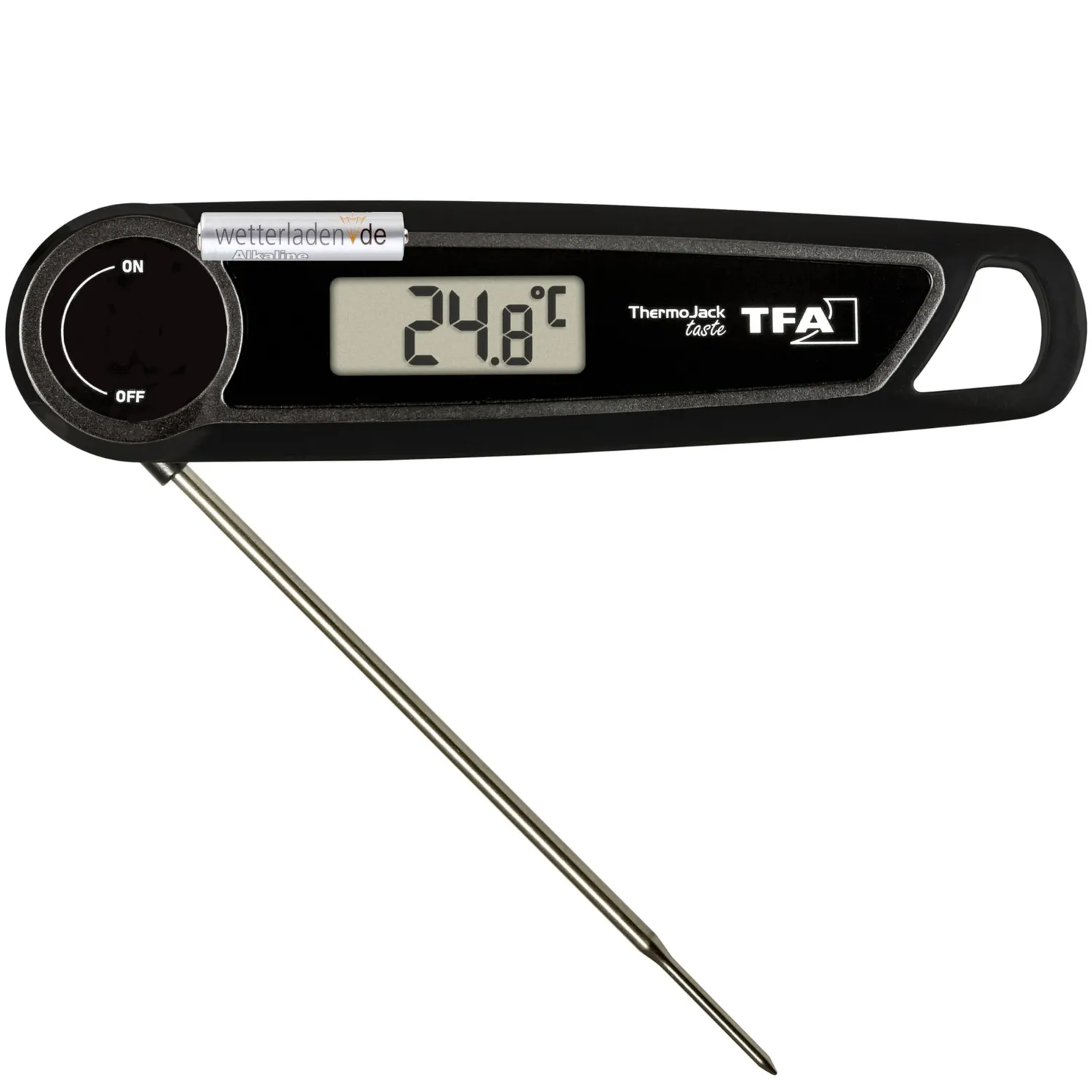 TFA Dostmann Thermo Jack Taste 30.2035 Fleischthermometer schwarz ±0,5°C