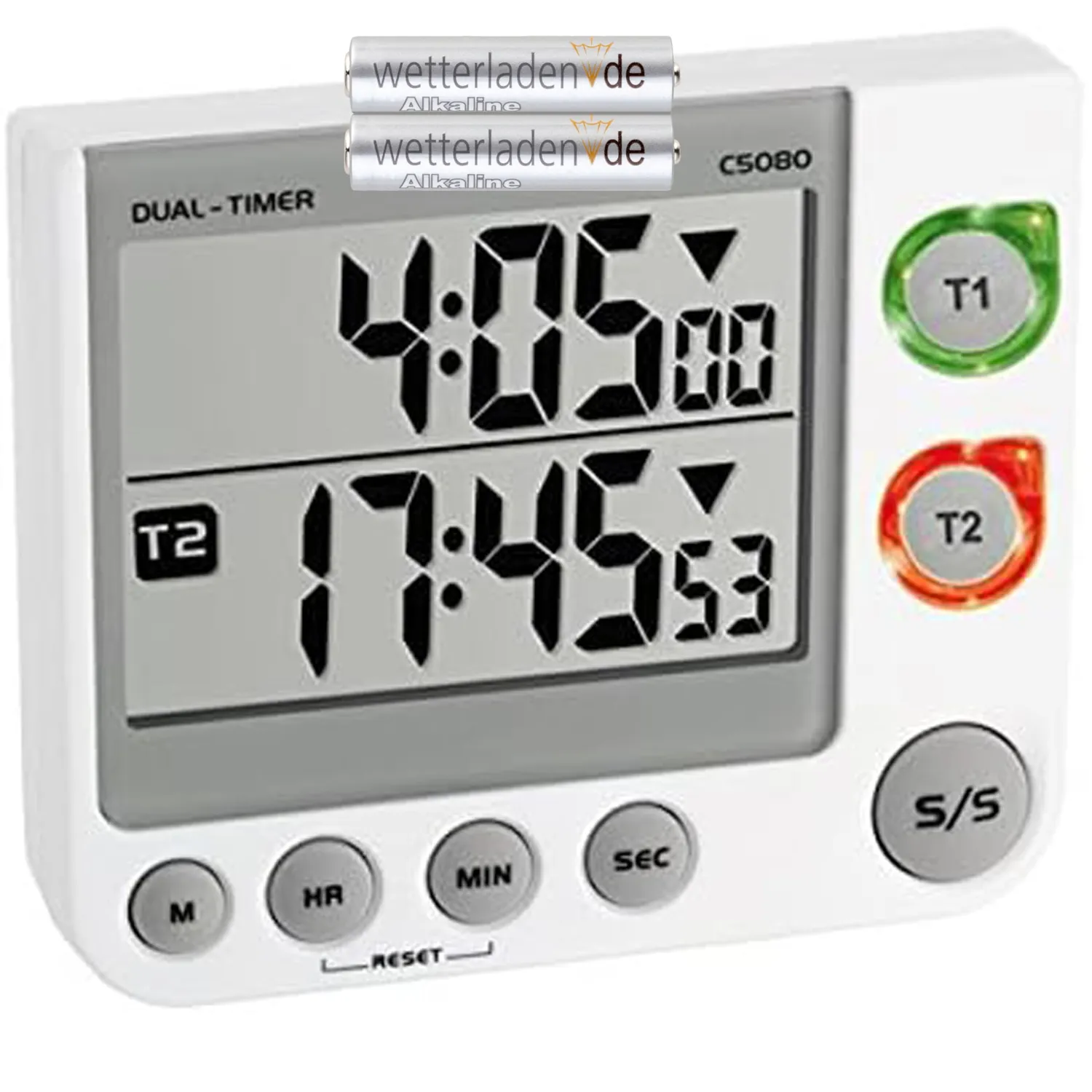TFA Dostmann 38.2025 Timer 2-fach weiß digital