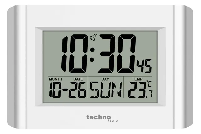 Technoline WS8002 Quarz-Wanduhr mit Temperaturanzeige Datum