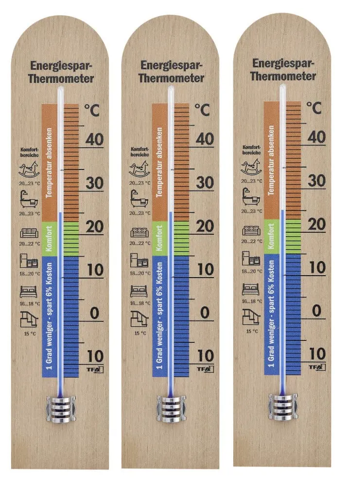 TFA Dostmann 12.1055.05 Energiespar-Thermometer Buche 1 Stück