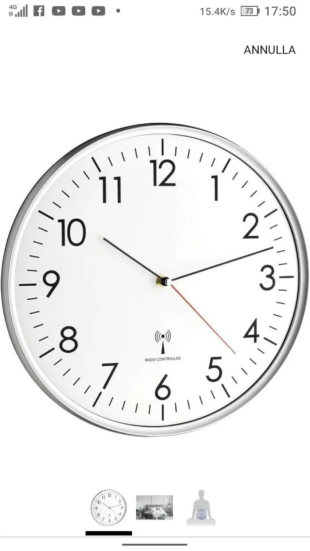TFA Dostmann 60.3514 Funk-Wanduhr Silber-Weiß 33cm