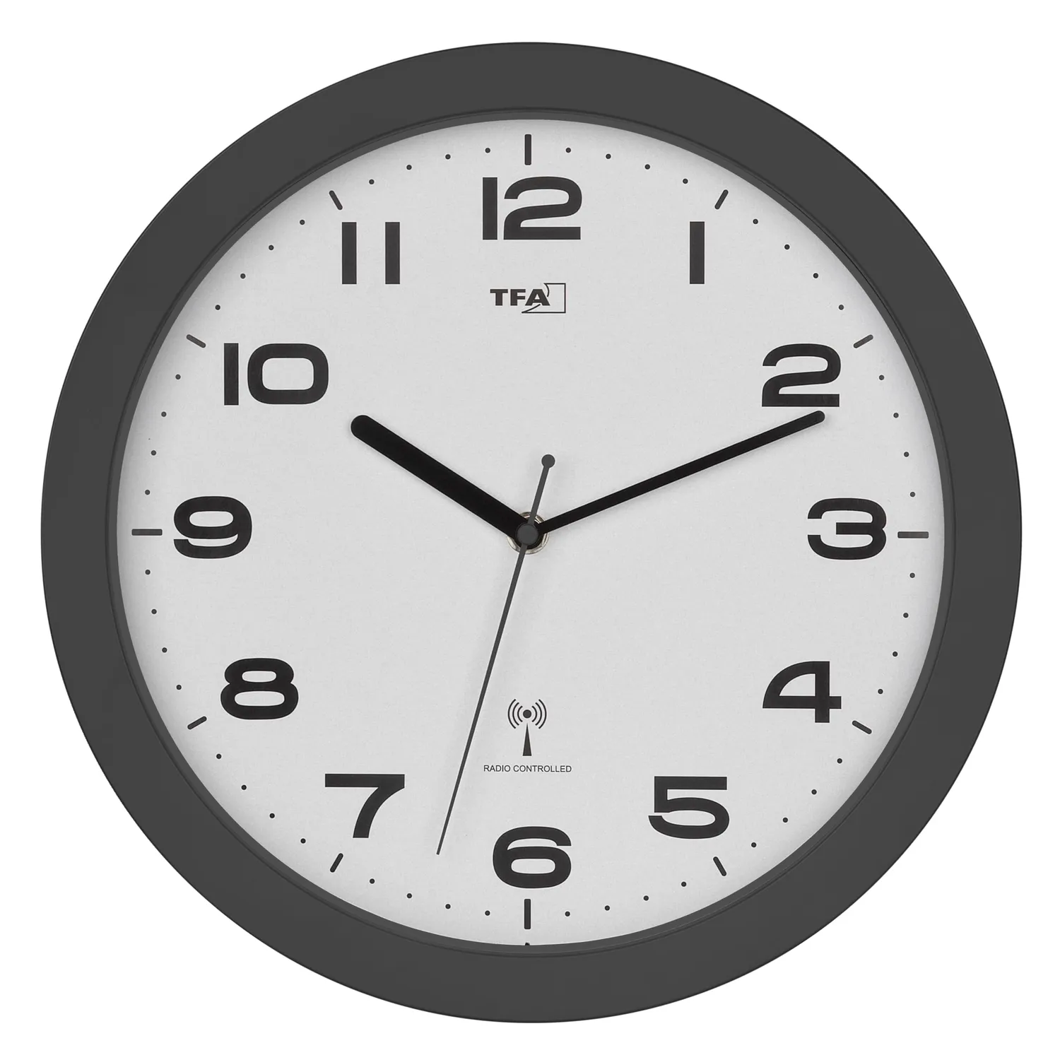 TFA Dostmann View 60.3554 Funk-Wanduhr 32cm blau Sweep