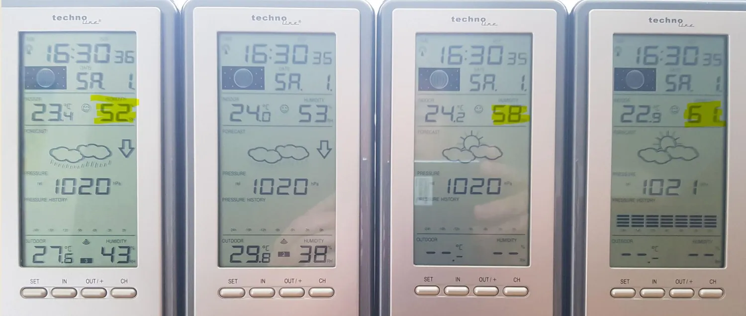 Technoline WS 9040-IT Wetterstation silber mit Außensender