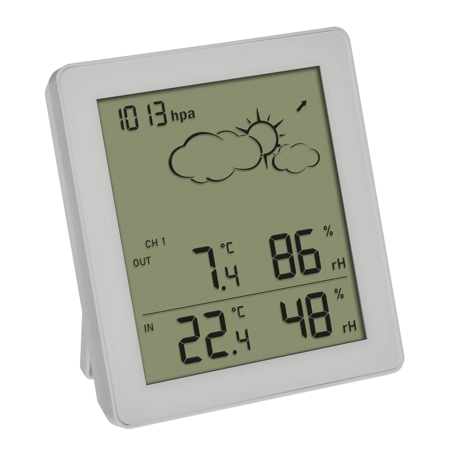 TFA Dostmann 35.1168.02 Clear Wetterstation weiß Funk