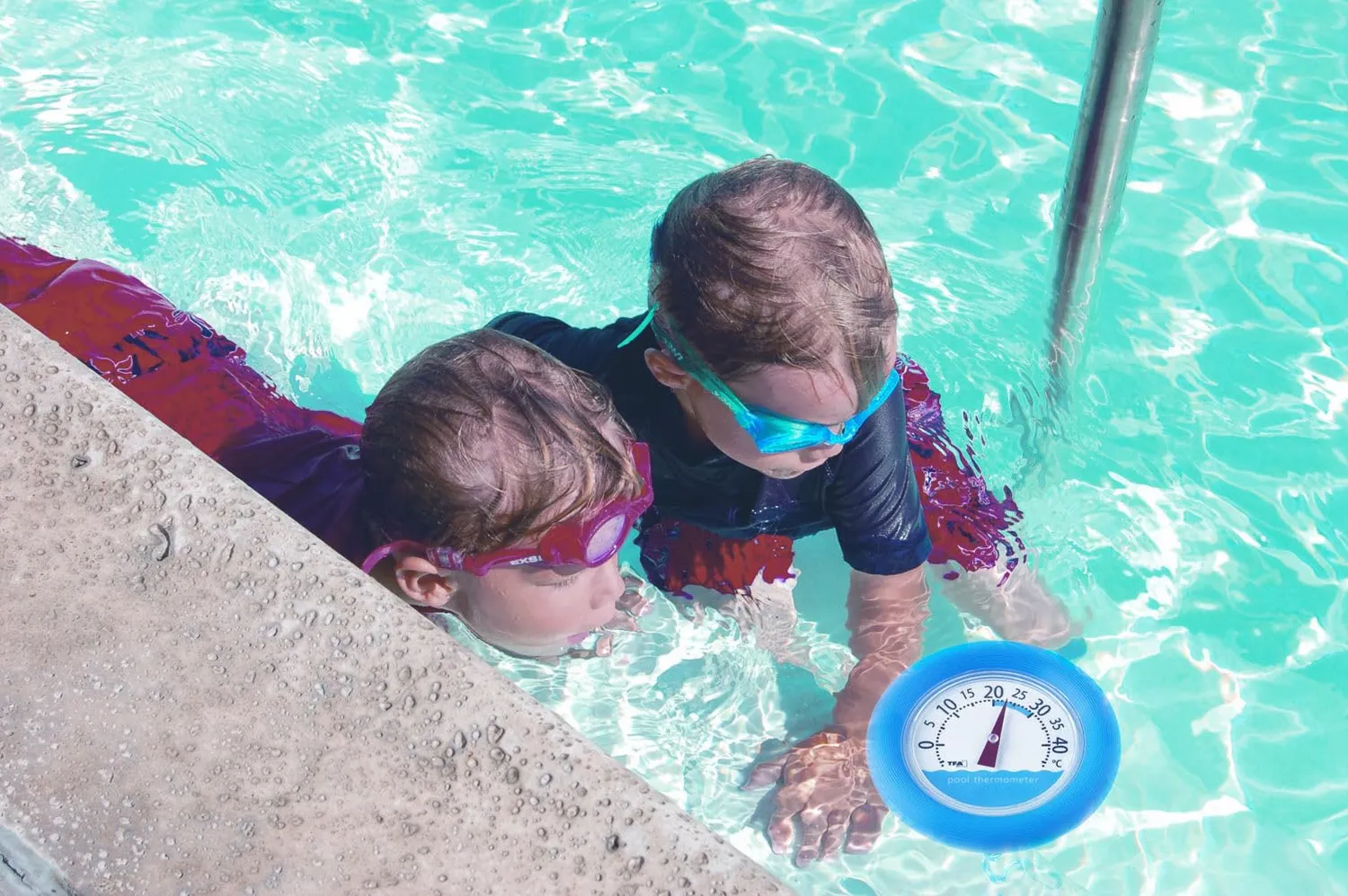 TFA Dostmann Poolwatch 40.2007 Poolthermometer analog blau schwimmend