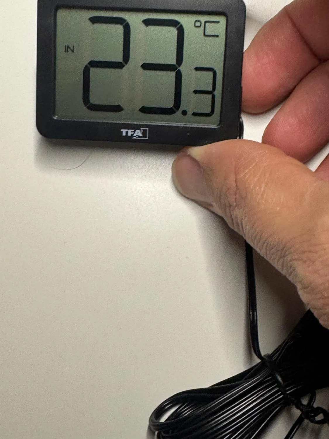 TFA Dostmann 30.1066.01 Thermometer Schwarz Kabel