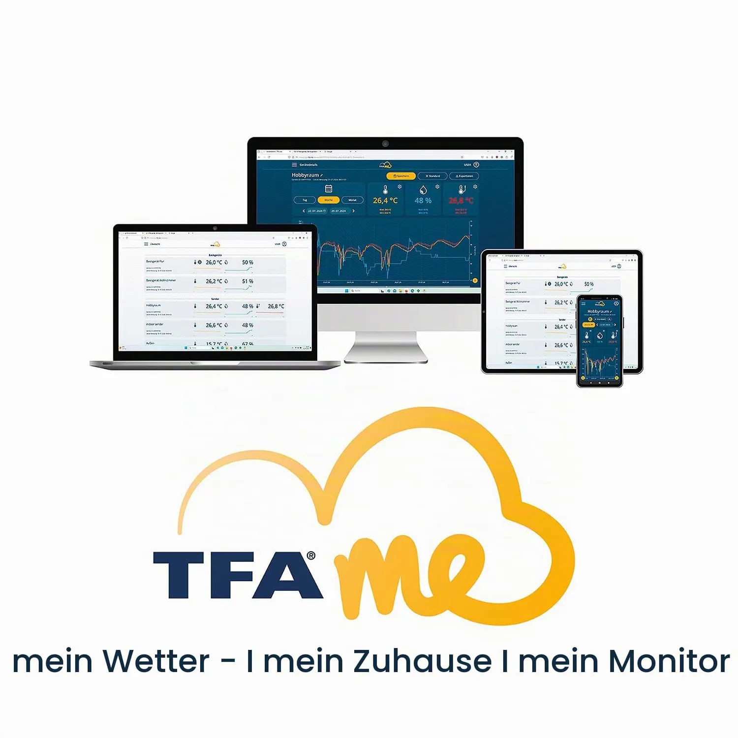 TFA Dostmann TFA.me ID-04 35.8102 WLAN-Wetterstation schwarz