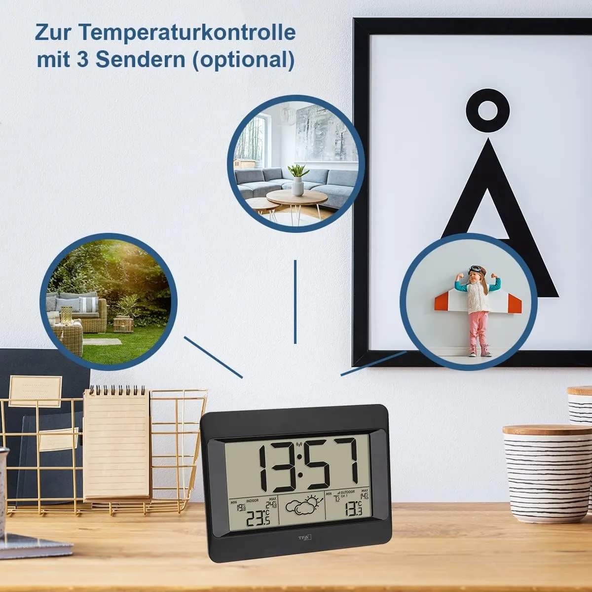 TFA Dostmann Zeno 35.1163.01 Wetterstation schwarz Prognose