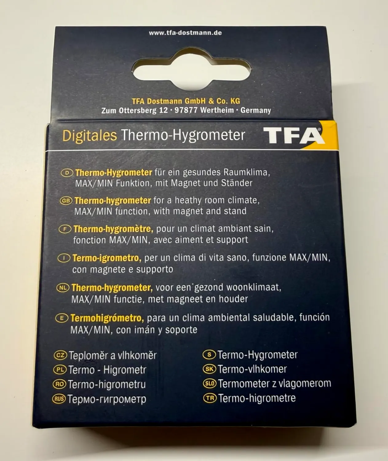 TFA Dostmann 30.5059.02.02 Thermo-Hygrometer 2er Set weiß digital