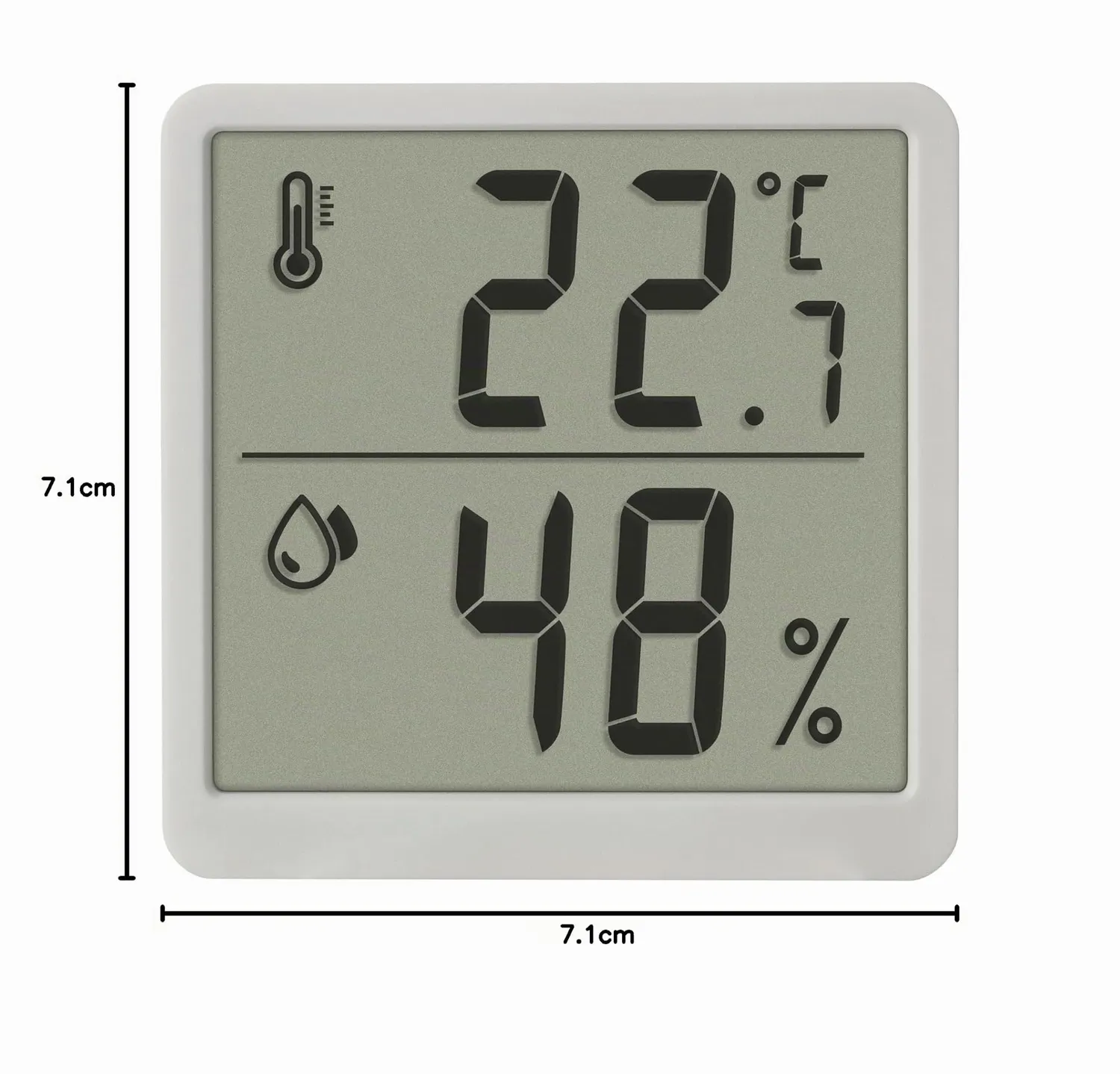 TFA Dostmann 30.5059.02.02 Thermo-Hygrometer 2er Set weiß digital
