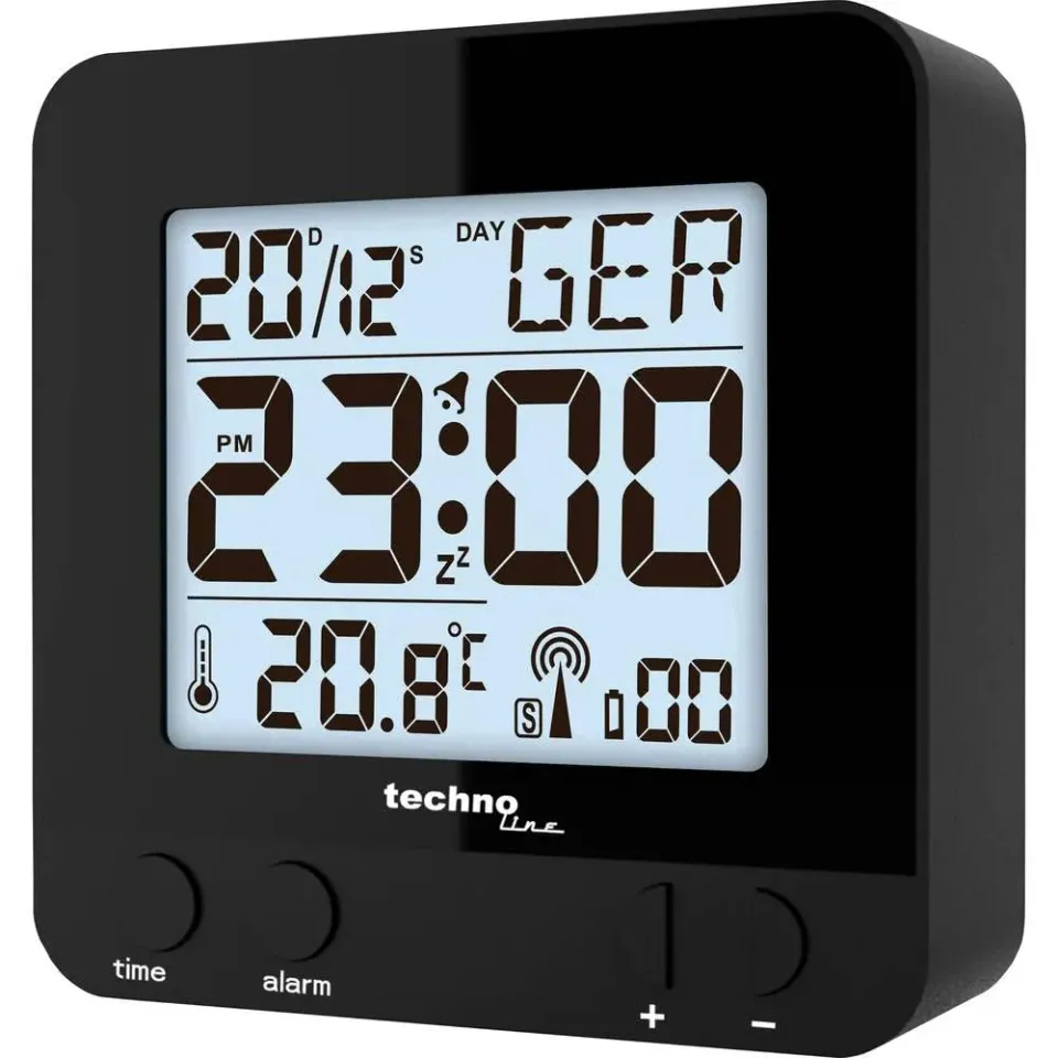 Technoline WT 235 Funkwecker digital schwarz Innentemperatur