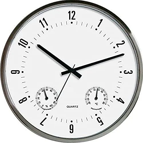 Technoline WT 7980 Quarzwanduhr Titan mit Thermo