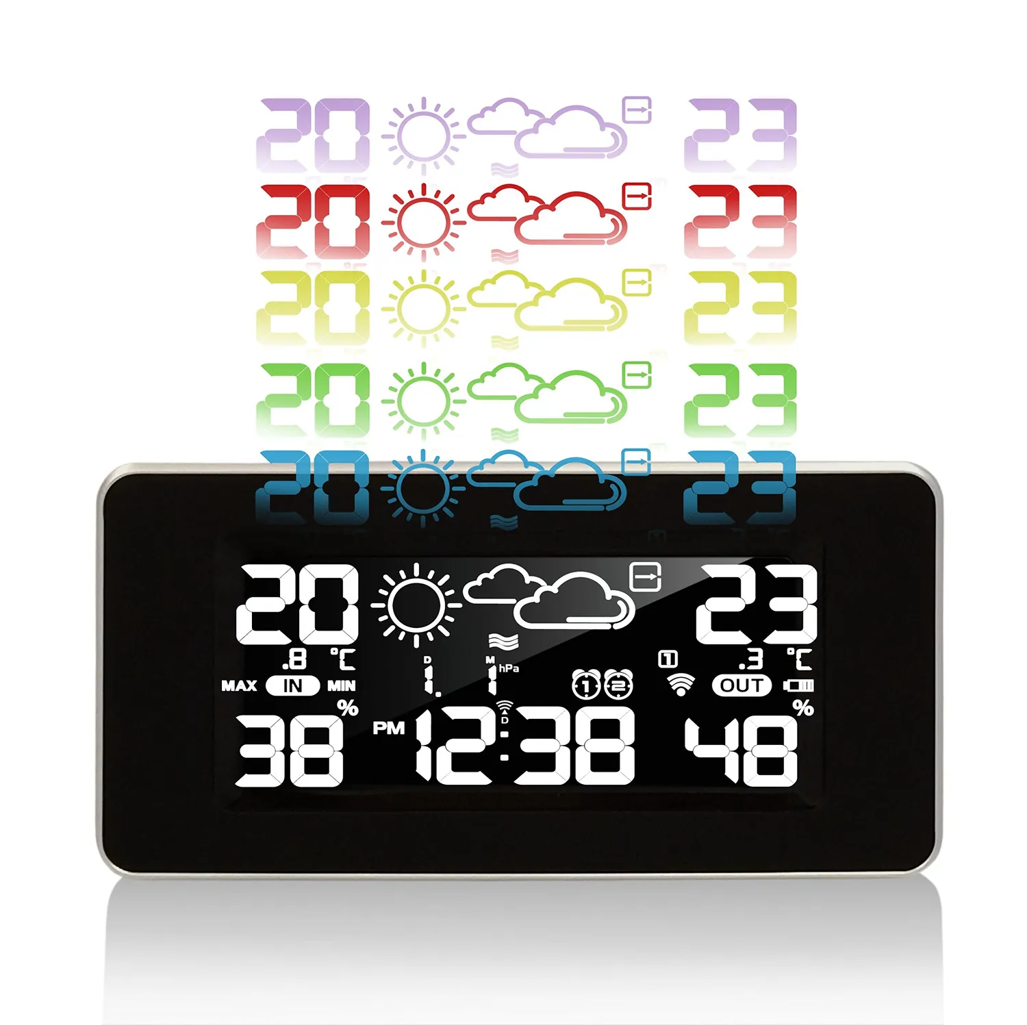 Technoline WS 6445 Funk-Wetterstation Farbdisplay Sensor