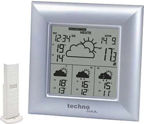 Technoline WD 4000 Wetterstation silber 4-Tage-Prognose