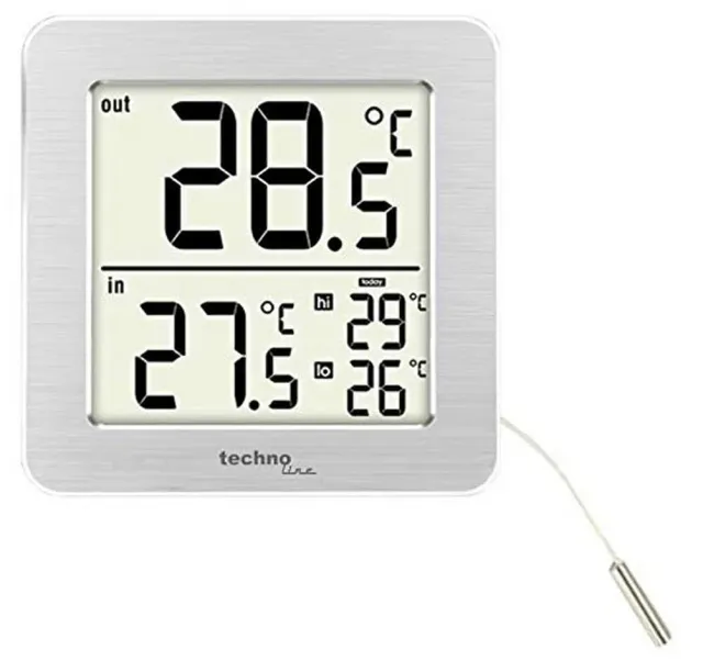 Technoline WS 7049 Thermometer weiß mit Kabelsonde 1,5 m