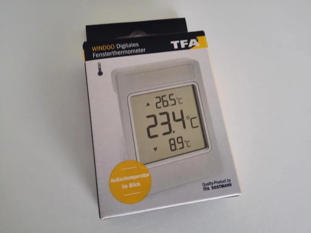TFA Dostmann Windoo 30.1067.15 Fensterthermometer Grau wetterfest