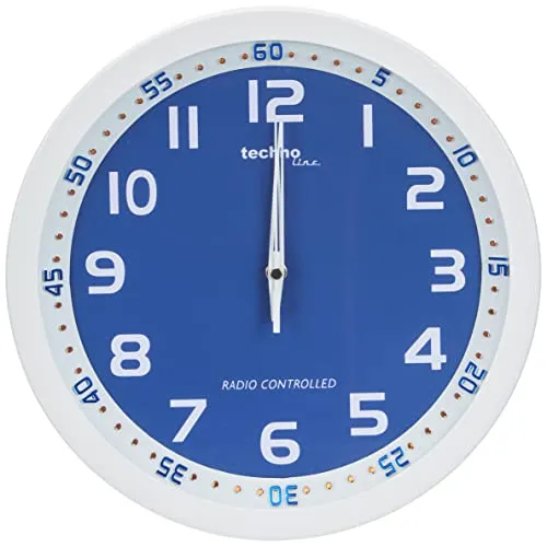 Technoline WT 8971 Funkwanduhr weiß-blau 30 cm DCF