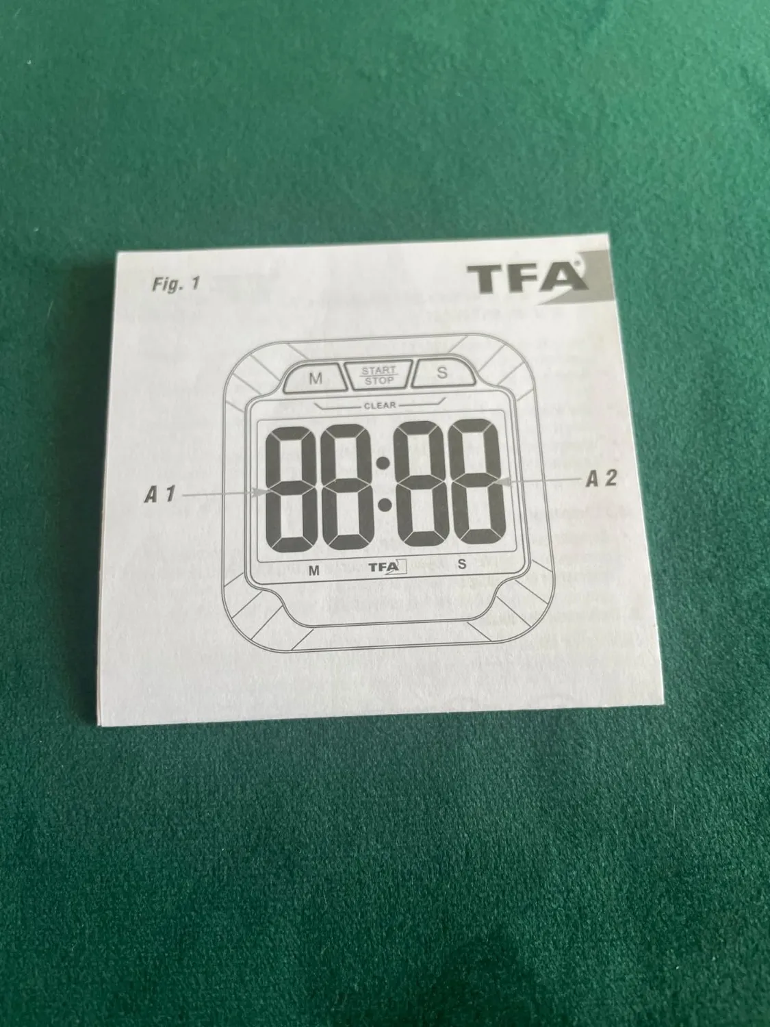 TFA Dostmann 38.2054.01 Kurzzeitwecker Schwarz 99 Minuten