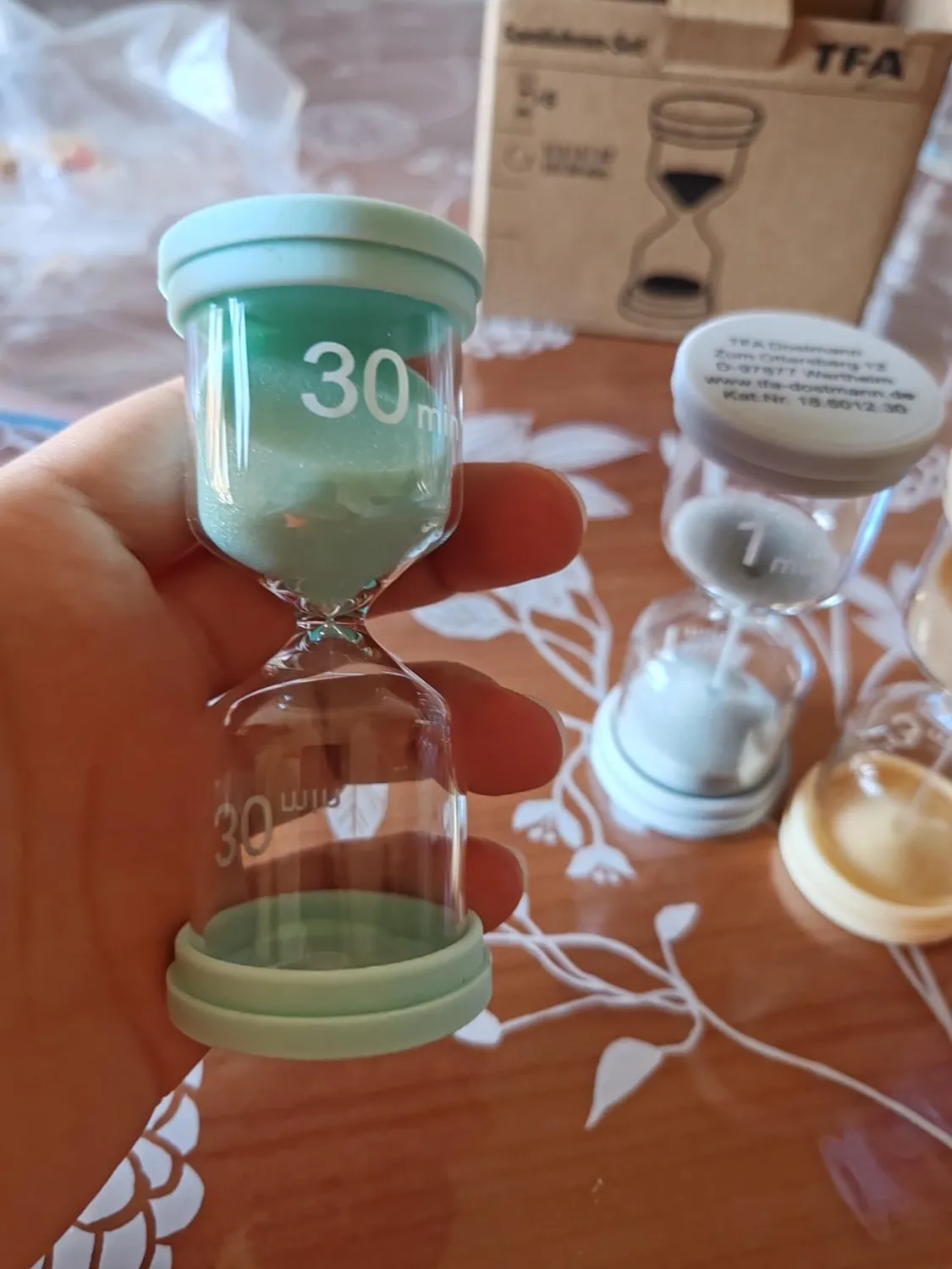 TFA Dostmann 18.6012.30 Sanduhr-Set 6-teilig bunt Glas